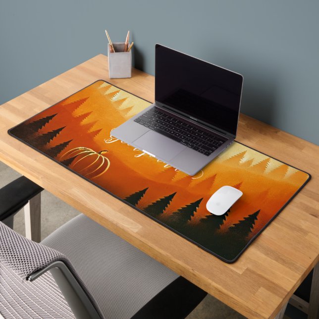 Personalized Pumpkin Harvest Autumnal Harvest Desk Mat (Office 2)