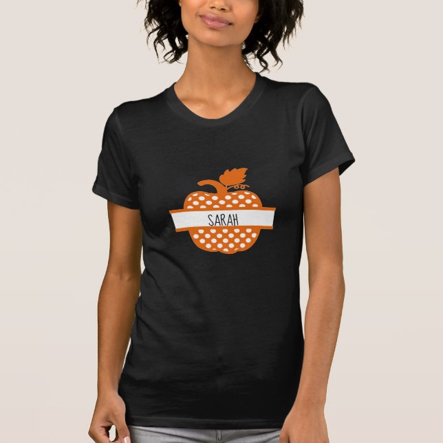 Personalized Pumpkin Harvest Design T-Shirt (Front)