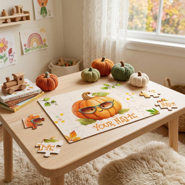 Personalized Pumpkin Kids Jigsaw Puzzle Gift (Creator Uploaded)