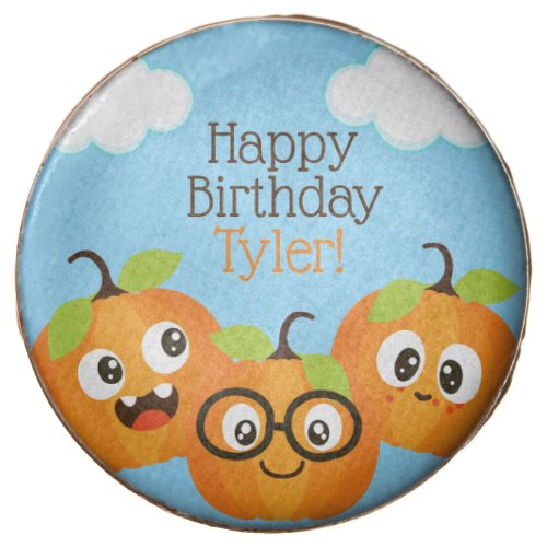 Personalized Pumpkin Patch Farm Kids Birthday Chocolate Covered Oreo