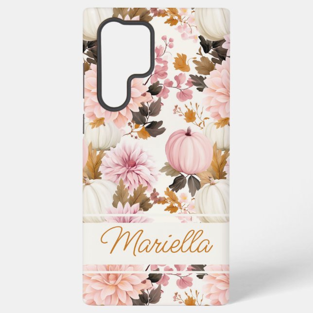 Personalized Pumpkin Pattern Samsung Galaxy Case (Back)