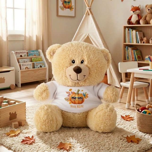 Personalized Pumpkin Teddy Bear Autumn Gift (Creator Uploaded)