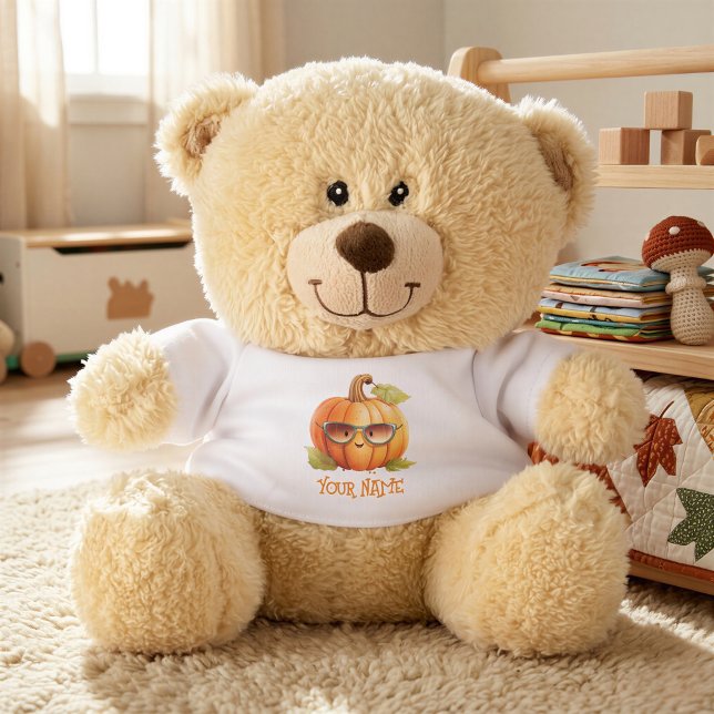 Personalized Pumpkin Teddy Bear Baby Gift (Creator Uploaded)