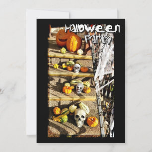 Personalized Pumpkins and Skulls Halloween Party Invitation