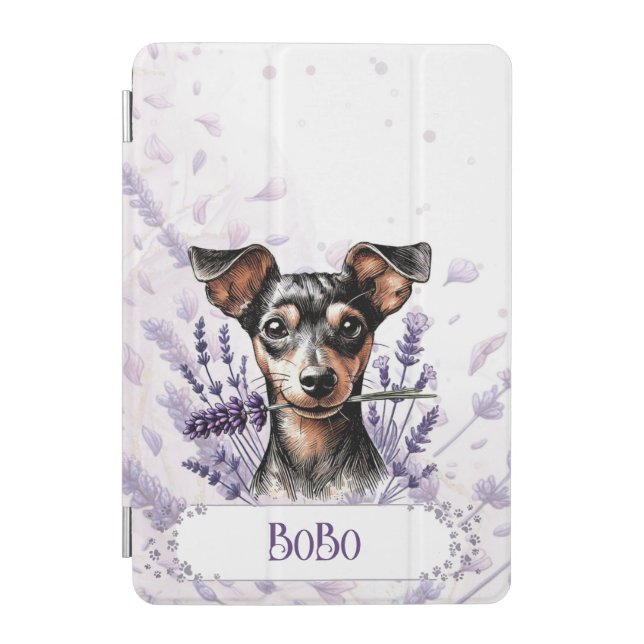 Personalized Pup Tablet Case – Min Pin (Front)