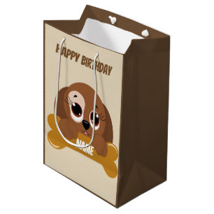 Personalized Puppy Dog Birthday gift Bag