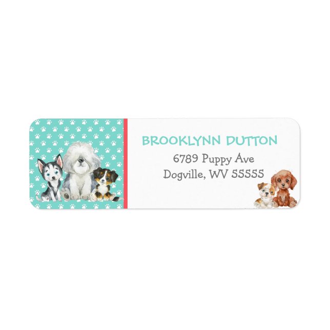 Personalized Puppy Dog Label (Front)