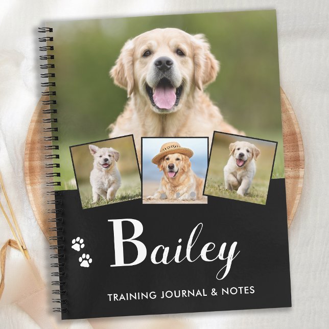 Personalized Puppy Dog Monogram Name 5 Pet Photo Notebook (Creator Uploaded)