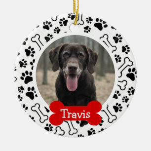 Personalized Puppy Dog Pet Photo Ceramic Ornament