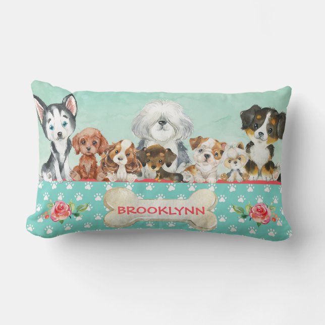 Personalized Puppy Dog Pillow (Front)