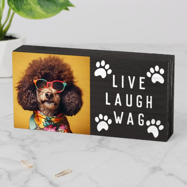 Personalized Puppy Love Wooden Box Sign (In Situ Horizontal)