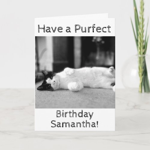 Personalized Purfect Birthday Card