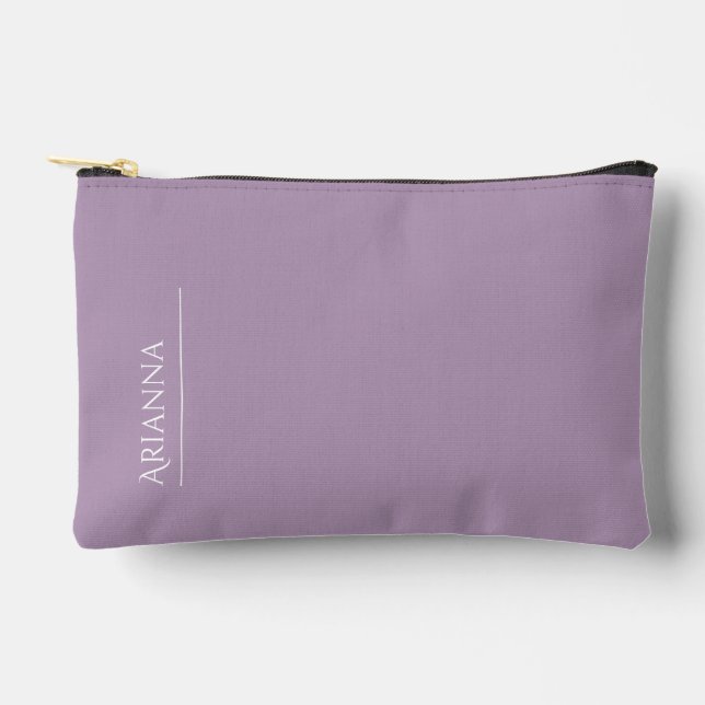 Personalized purple  accessory pouch (Front)