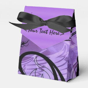 Personalized Purple and Black Pattern Favor Box