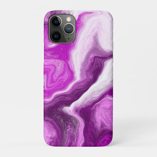 Personalized Purple and White Marble Swirls    Case-Mate iPhone Case (Back)