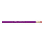 Personalized Purple And White Pencil (Front)