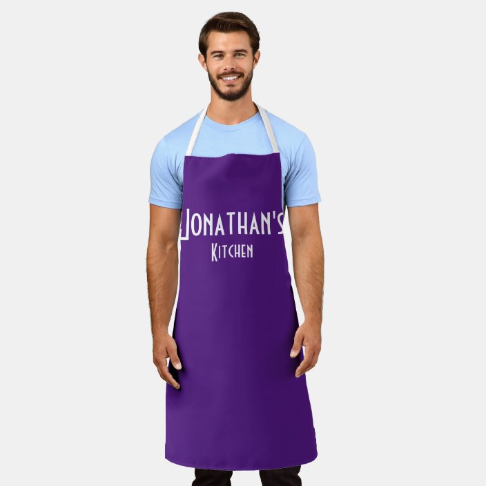 Personalized Purple Apron