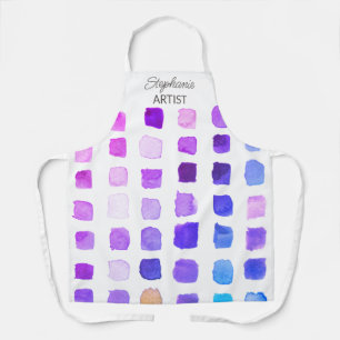 Personalized Purple Artist Apron