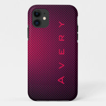 Personalized Purple black carbon fiber patterned