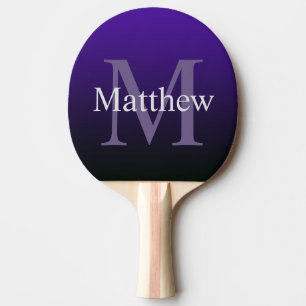 Personalized Purple Black  Ping Pong Paddle