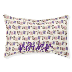 Personalized Purple Breakfast Toaster Pastry Food Pet Bed