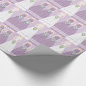 Personalized Purple Bridal Shower Wrapping Paper (Corner)