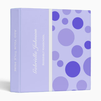 Personalized: Purple Bubbly Binder