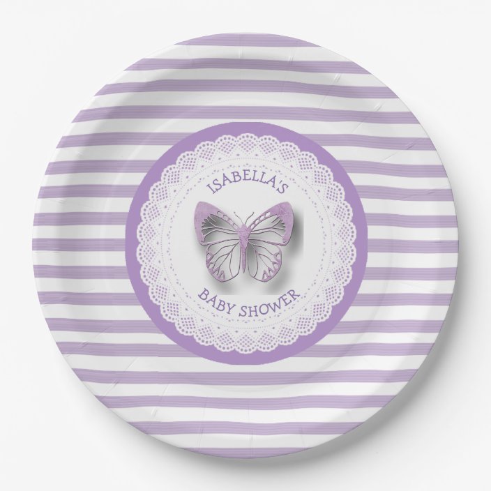 butterfly baby shower tableware