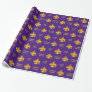 Personalized Purple Cajun Crawfish Fleur de Lis Wrapping Paper