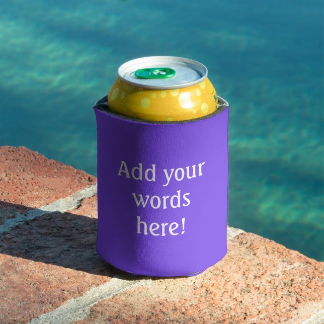 Personalized Purple Can Cooler (In Situ Pool)