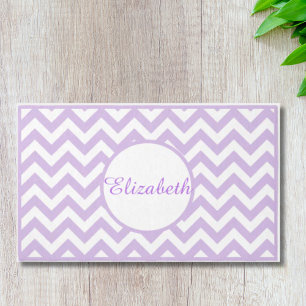 Personalized Purple Chevron Rug