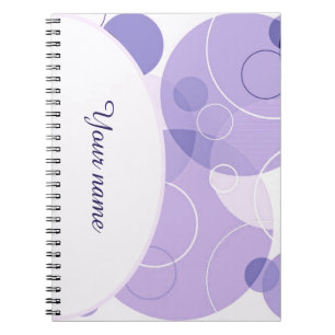 Personalized purple circles notebook