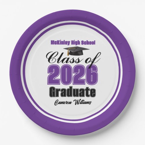 Personalized Purple Class of 2026 Graduation Party