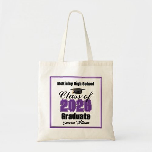Personalized Purple Class of 2026 Graduation Party