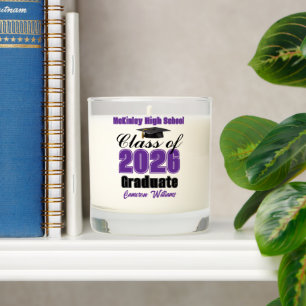 Personalized Purple Class of 2026 Graduation Scented Candle