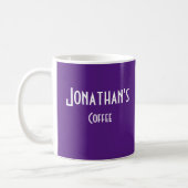 Personalized Purple Coffee Mug (Left)