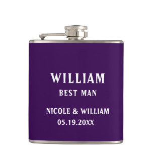 Personalized Purple Color Scene Flask