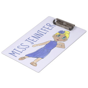 Personalized Purple Costume Dance Teacher Gift Clipboard