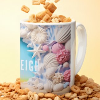 Personalized Purple Cove 3D look Beach Flower
