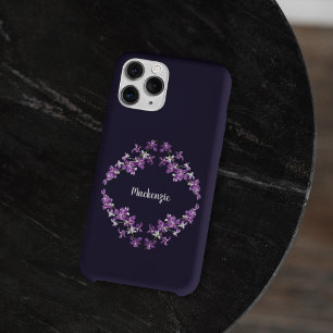 Personalized Purple Dendrobium Orchids Motif Case