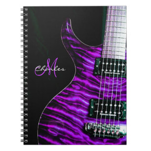 Personalized Purple Electric Guitar Music Notebook