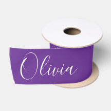 Personalized Purple Elegant Name Satin