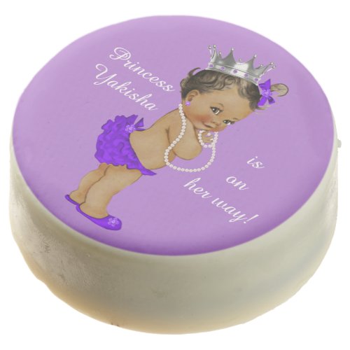 Personalized Purple Ethnic Princess Baby Shower Chocolate Covered Oreo