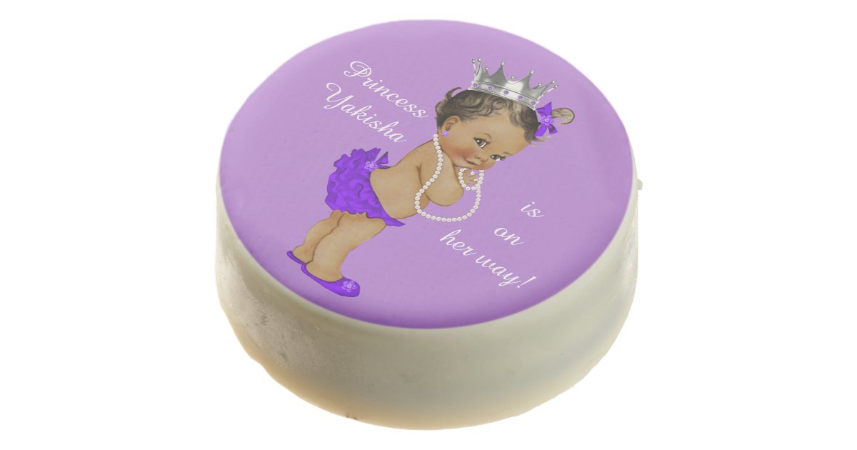 Personalized Purple Ethnic Princess Baby Shower Chocolate