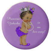 Personalized Purple Ethnic Princess Baby Shower Chocolate Covered Oreo (Front)