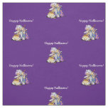 Personalized Purple Fabric Happy Halloween Witch