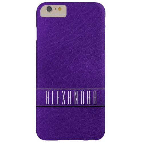 Personalized Purple Faux Leather Phone Case