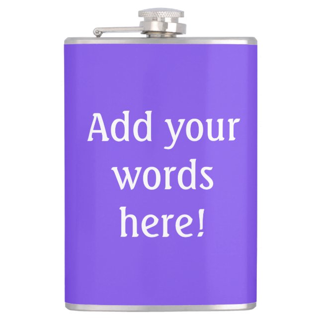 Personalized Purple Flask (Front)