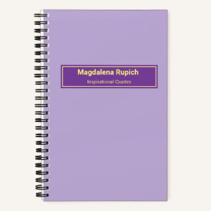 Personalized Purple Floral Bible Verse Notebook