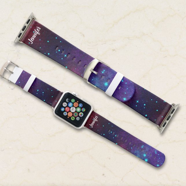 Personalized Purple Galaxy Apple Watch Band (Creator Uploaded)